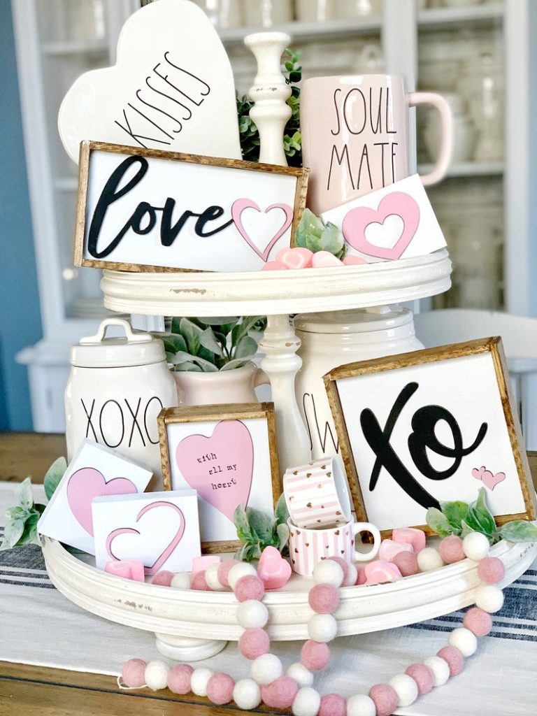 Valentine’s Tiered Tray Decor To Make You Feel Loved