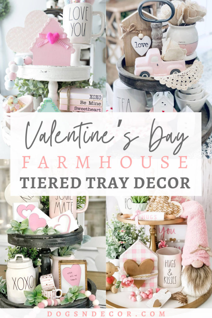 Valentine's Day Farmhouse Tiered Tray Decor